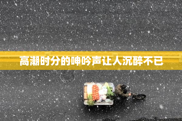 高潮时分的呻吟声让人沉醉不已