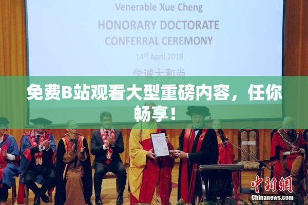 免费B站观看大型重磅内容，任你畅享！