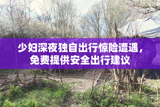少妇深夜独自出行惊险遭遇，免费提供安全出行建议