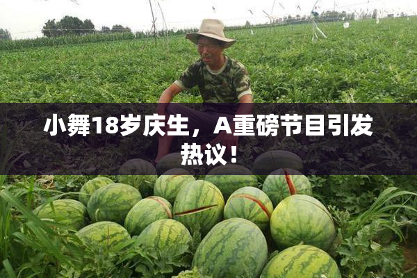 小舞18岁庆生，A重磅节目引发热议！