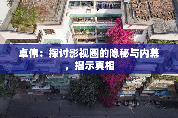 卓伟：探讨影视圈的隐秘与内幕，揭示真相