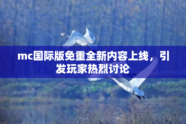 mc国际版免重全新内容上线，引发玩家热烈讨论
