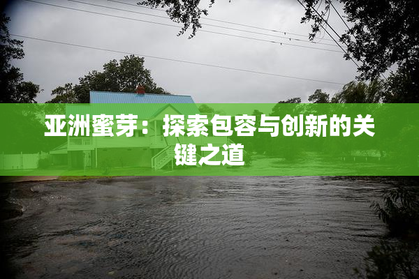 亚洲蜜芽：探索包容与创新的关键之道