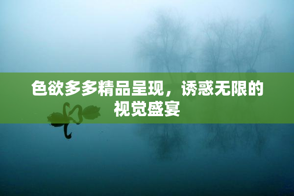 色欲多多精品呈现，诱惑无限的视觉盛宴