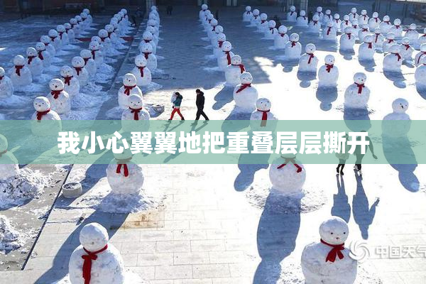 我小心翼翼地把重叠层层撕开