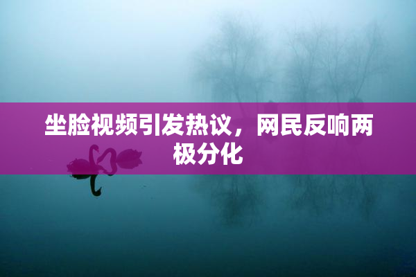 坐脸视频引发热议，网民反响两极分化