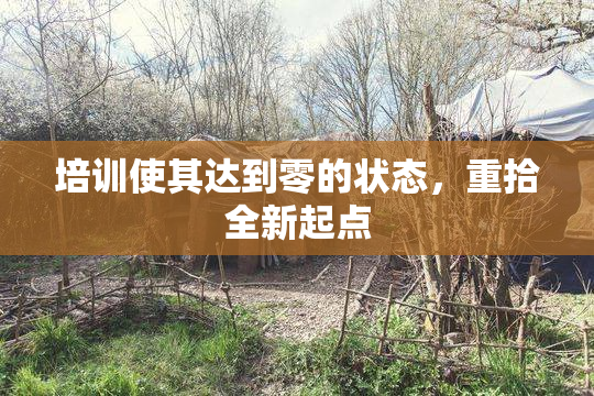 培训使其达到零的状态，重拾全新起点