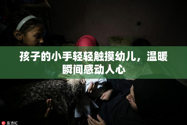 孩子的小手轻轻触摸幼儿，温暖瞬间感动人心