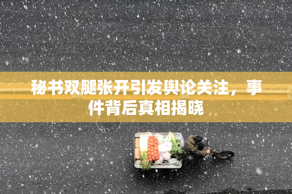 秘书双腿张开引发舆论关注，事件背后真相揭晓
