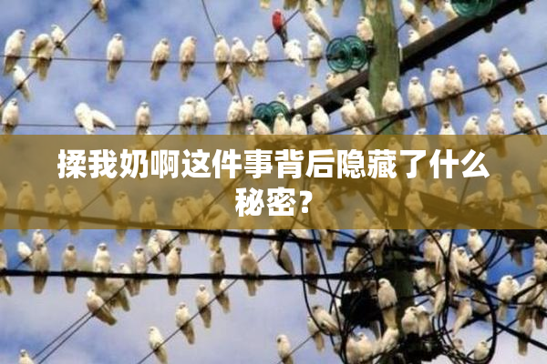 揉我奶啊这件事背后隐藏了什么秘密？