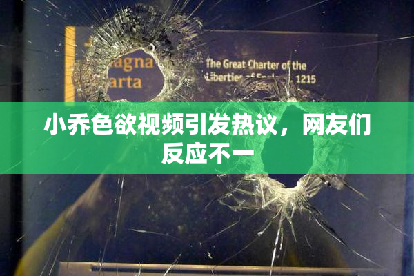 小乔色欲视频引发热议，网友们反应不一