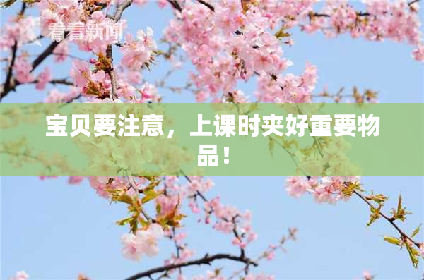 宝贝要注意，上课时夹好重要物品！