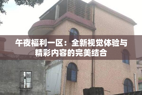 午夜福利一区：全新视觉体验与精彩内容的完美结合