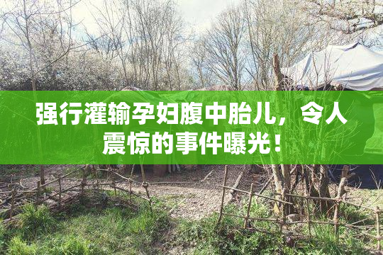 强行灌输孕妇腹中胎儿，令人震惊的事件曝光！