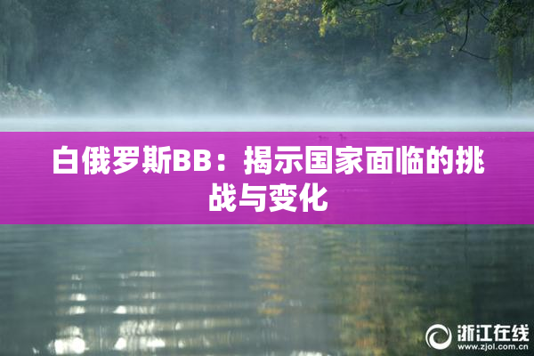 白俄罗斯BB：揭示国家面临的挑战与变化