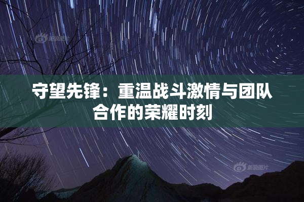 守望先锋：重温战斗激情与团队合作的荣耀时刻