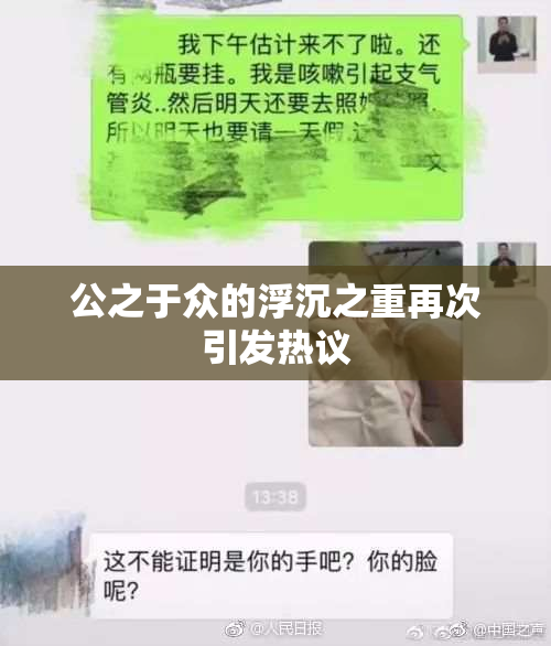 公之于众的浮沉之重再次引发热议