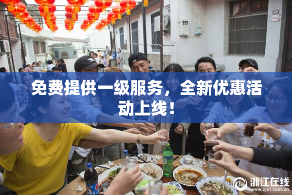 免费提供一级服务，全新优惠活动上线！