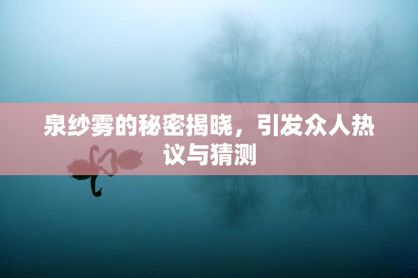 泉纱雾的秘密揭晓，引发众人热议与猜测
