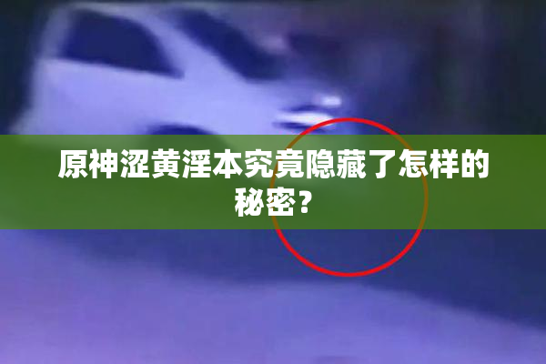 原神涩黄淫本究竟隐藏了怎样的秘密？