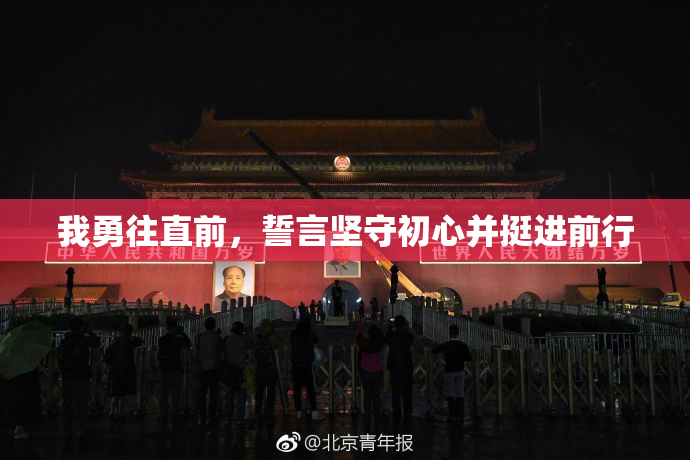 我勇往直前，誓言坚守初心并挺进前行