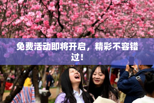免费活动即将开启，精彩不容错过！