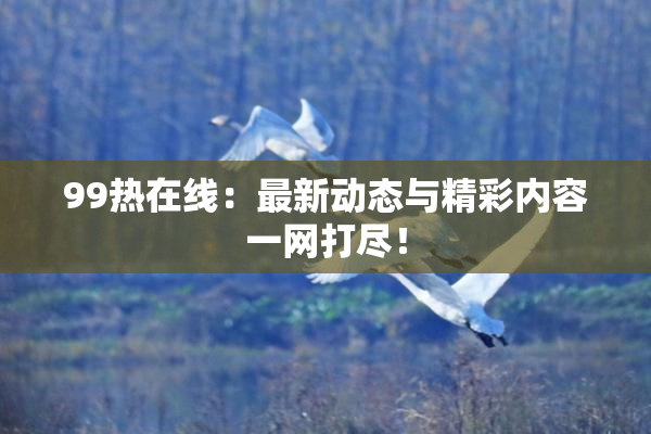 99热在线：最新动态与精彩内容一网打尽！
