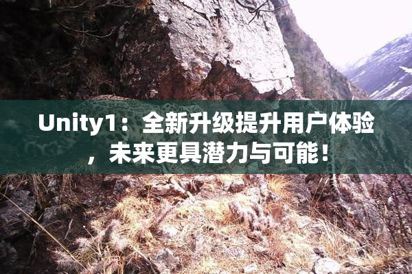 Unity1：全新升级提升用户体验，未来更具潜力与可能！