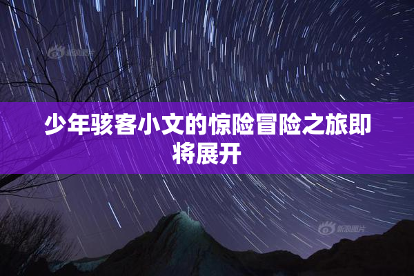 少年骇客小文的惊险冒险之旅即将展开
