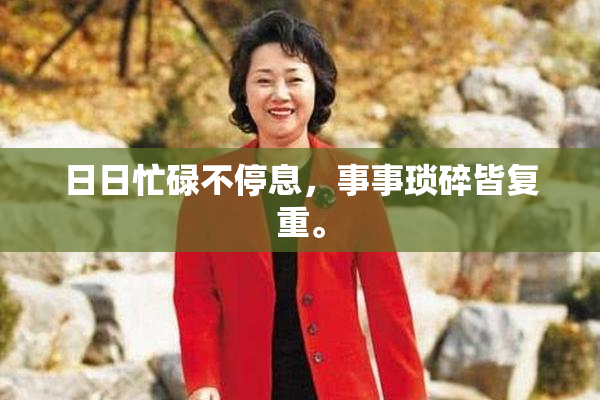 日日忙碌不停息，事事琐碎皆复重。