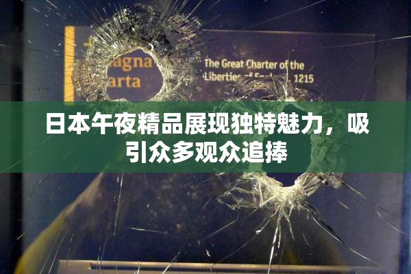 日本午夜精品展现独特魅力，吸引众多观众追捧