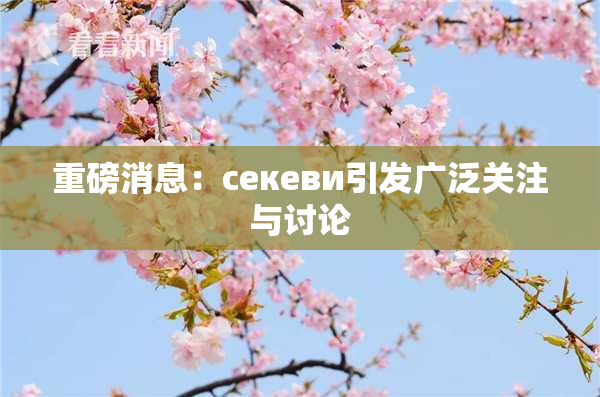重磅消息：ceкеви引发广泛关注与讨论