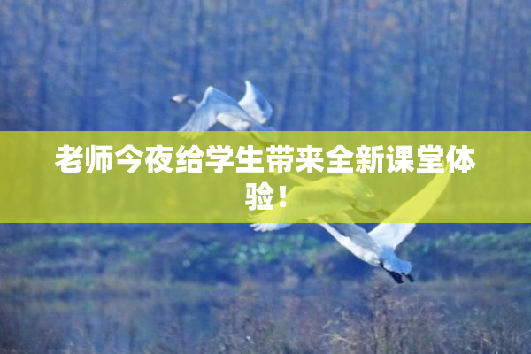 老师今夜给学生带来全新课堂体验！