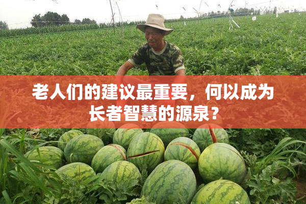老人们的建议最重要，何以成为长者智慧的源泉？