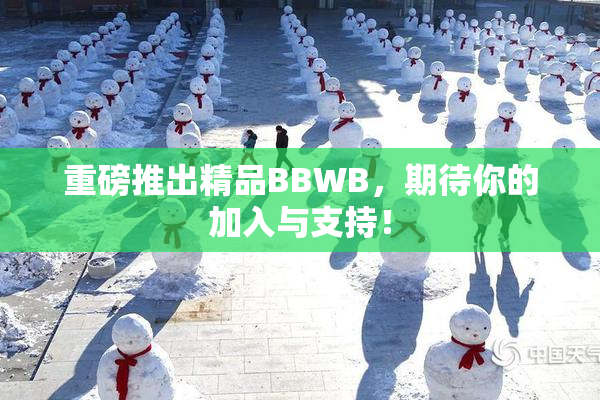 重磅推出精品BBWB，期待你的加入与支持！