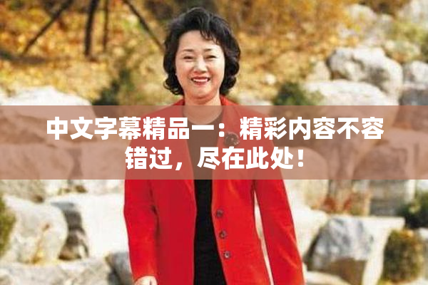 中文字幕精品一：精彩内容不容错过，尽在此处！
