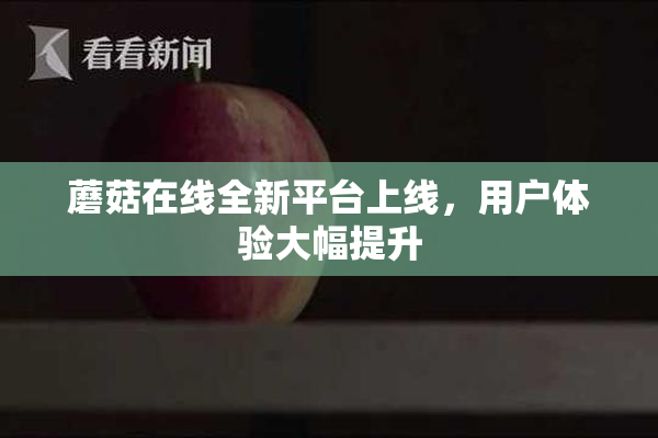 蘑菇在线全新平台上线，用户体验大幅提升