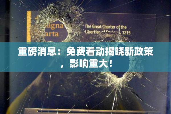 重磅消息：免费看动揭晓新政策，影响重大！