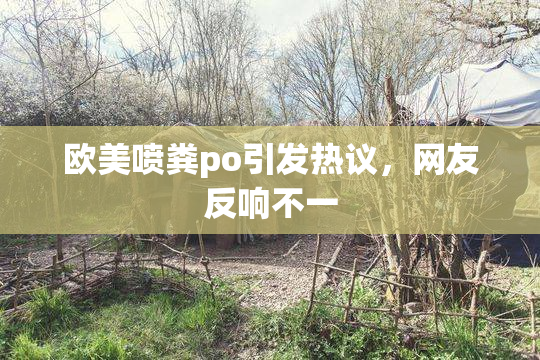 欧美喷粪po引发热议，网友反响不一