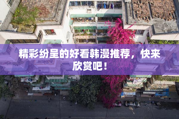 精彩纷呈的好看韩漫推荐，快来欣赏吧！