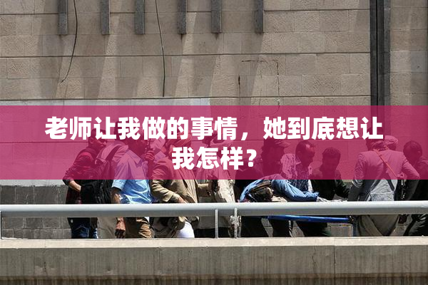 老师让我做的事情，她到底想让我怎样？
