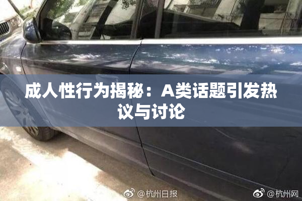 成人性行为揭秘：A类话题引发热议与讨论