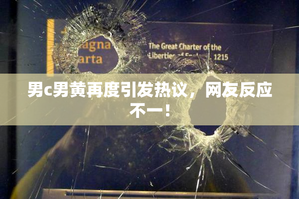 男c男黄再度引发热议，网友反应不一！