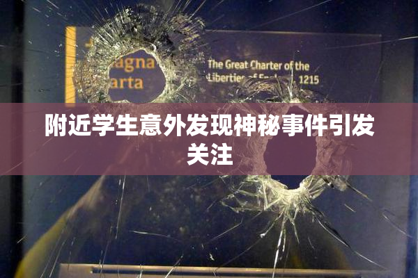 附近学生意外发现神秘事件引发关注