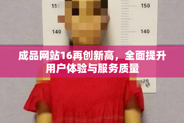 成品网站16再创新高，全面提升用户体验与服务质量