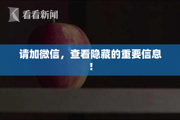 请加微信，查看隐藏的重要信息！